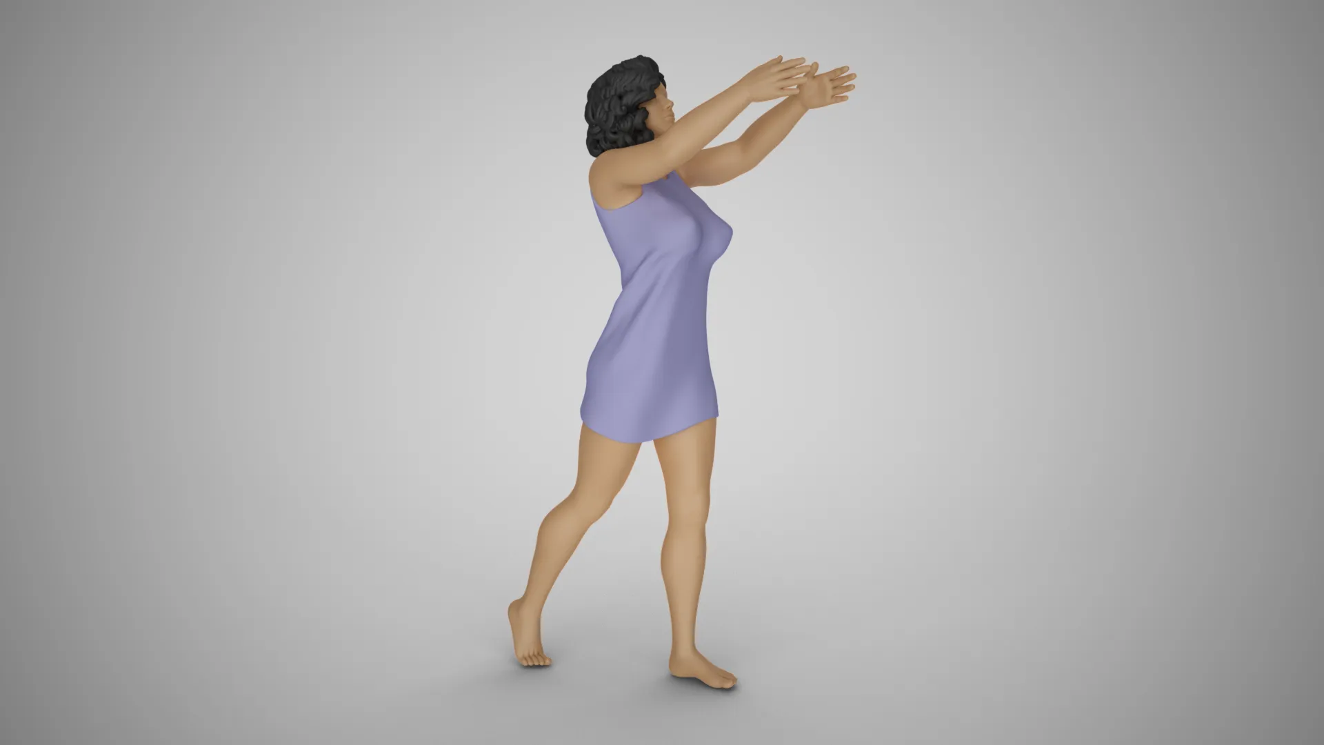 소녀는 잠시 멈춰서 3D 프린트 모델 .c4d .max .obj .3ds .fbx .stl .blend 