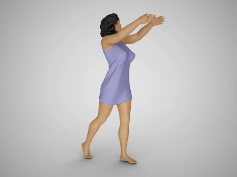 Fille, attends et mets Modèles 3D en vedette