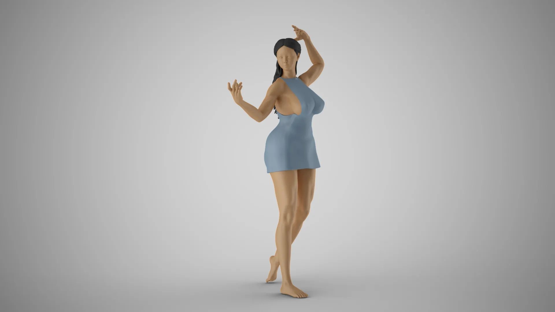 Hoofer Woman 2 3D Print Model .c4d .max .obj .3ds .fbx .stl .blend