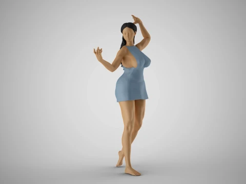 Saboteur Femme 2 Modèles 3D en vedette
