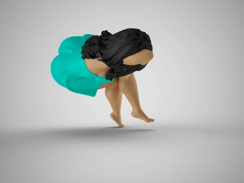 Girl Lying on Her Arm 3D Print Model