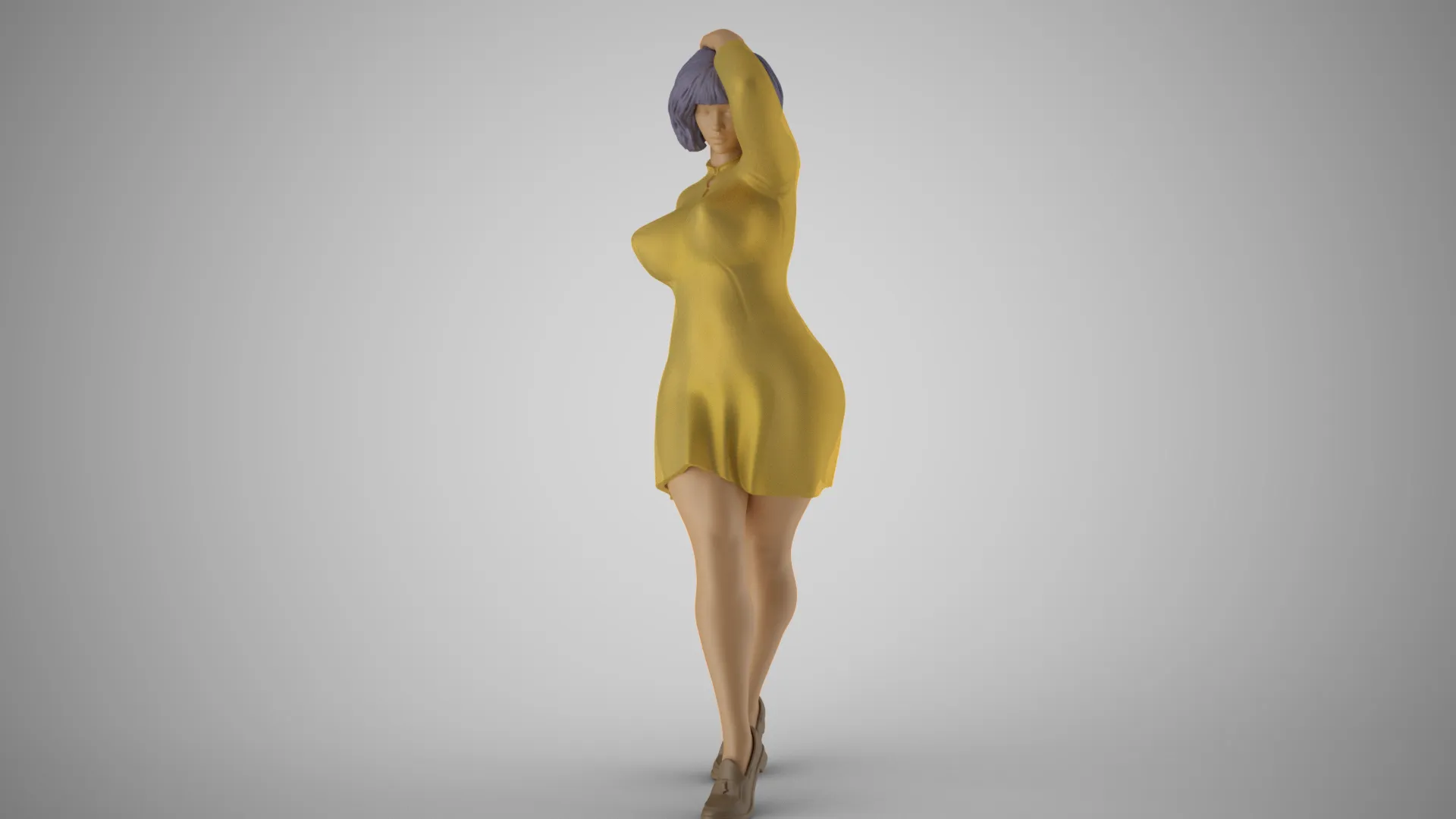 Heavy Mannequin 3D Print Model .c4d .max .obj .3ds .fbx .stl .blend 