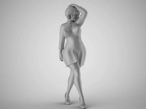 Heavy Mannequin 3D Print Model