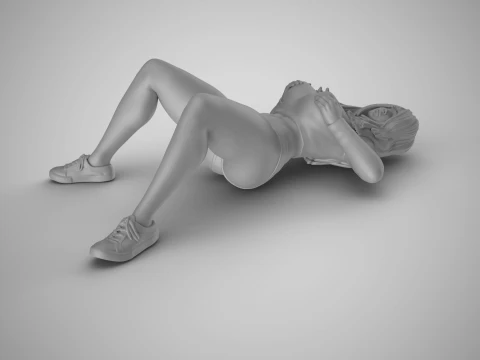 Satisfied Girl 3D Print Model
