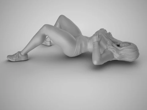 Satisfied Girl 3D Print Model