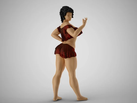 Femme en d&eacute;sordre Modèles 3D en vedette