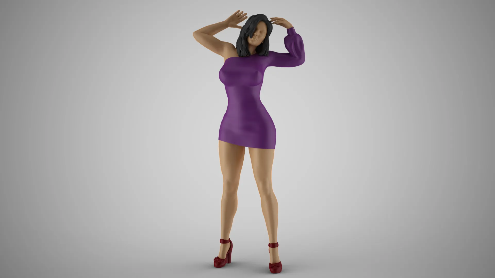 Unbalanced Woman 3D Print Model .c4d .max .obj .3ds .fbx .stl .blend