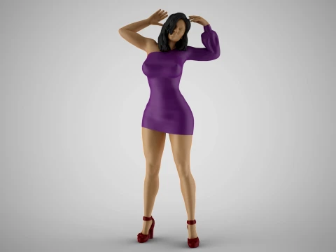 Mujer desequilibrada Modelo de impresión 3D