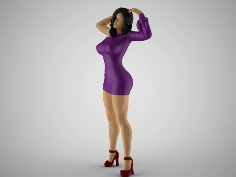 Unbalanced Woman 3D Print Model