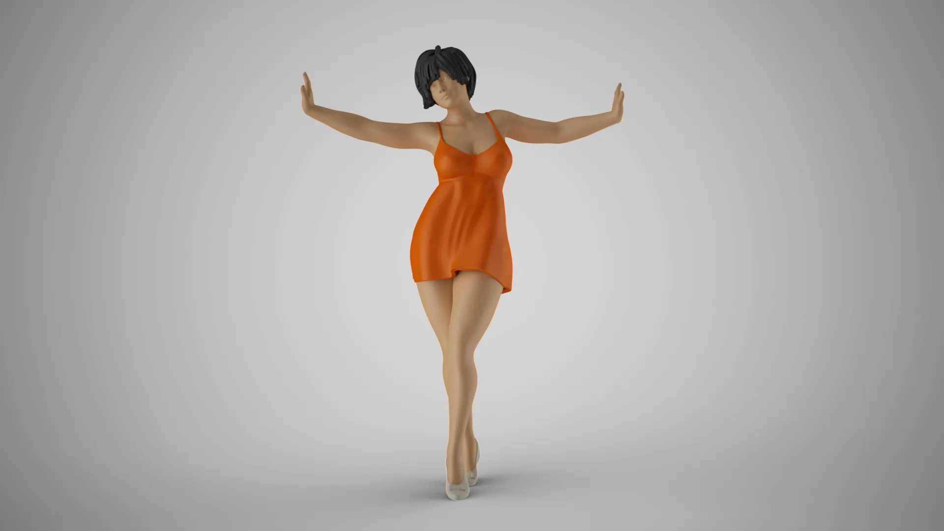 Girl Between the Walls 3D Print Model .c4d .max .obj .3ds .fbx .stl .blend 