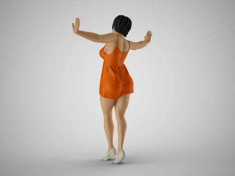 Girl Between the Walls 3D Print Model
