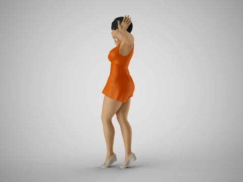 Girl Between the Walls 3D Print Model