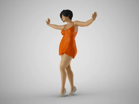 Girl Between the Walls 3D Print Model