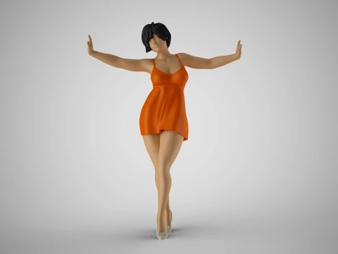 Girl Between the Walls 3D Print Model