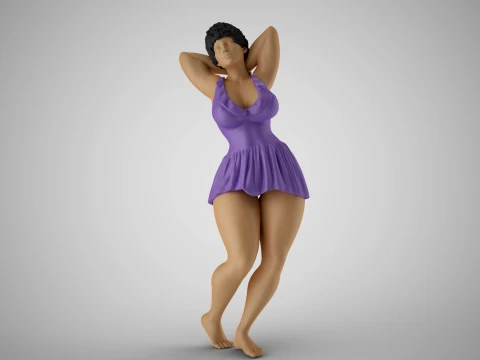Fille sortant de la d&eacute;pression Modèles 3D en vedette