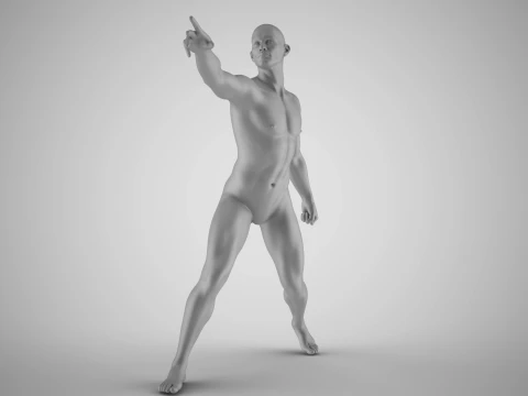 Unreachable Man Artistic Pose 3D Print Model