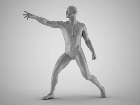 Unreachable Man Artistic Pose 3D Print Model