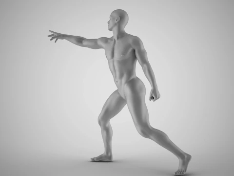 Unreachable Man Artistic Pose 3D Print Model