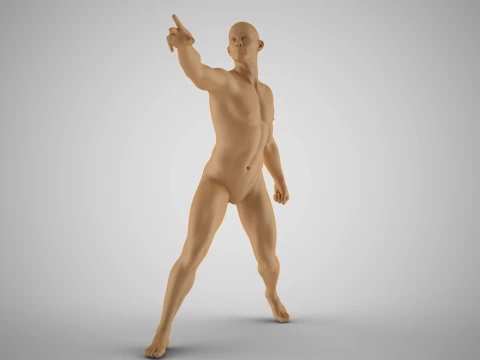 Unreachable Man Artistic Pose 3D Print Model