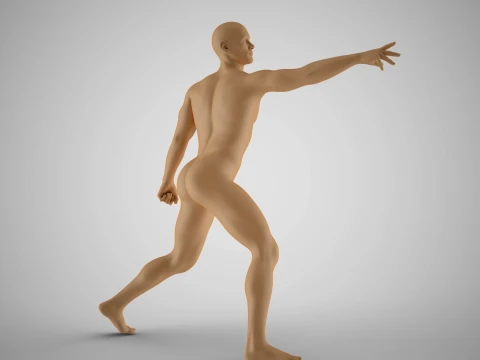 Unreachable Man Artistic Pose 3D Print Model