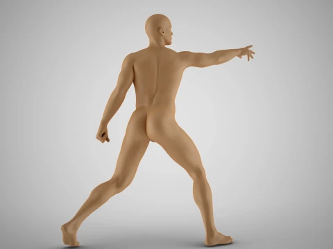 Unreachable Man Artistic Pose 3D Print Model
