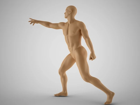Unreachable Man Artistic Pose 3D Print Model