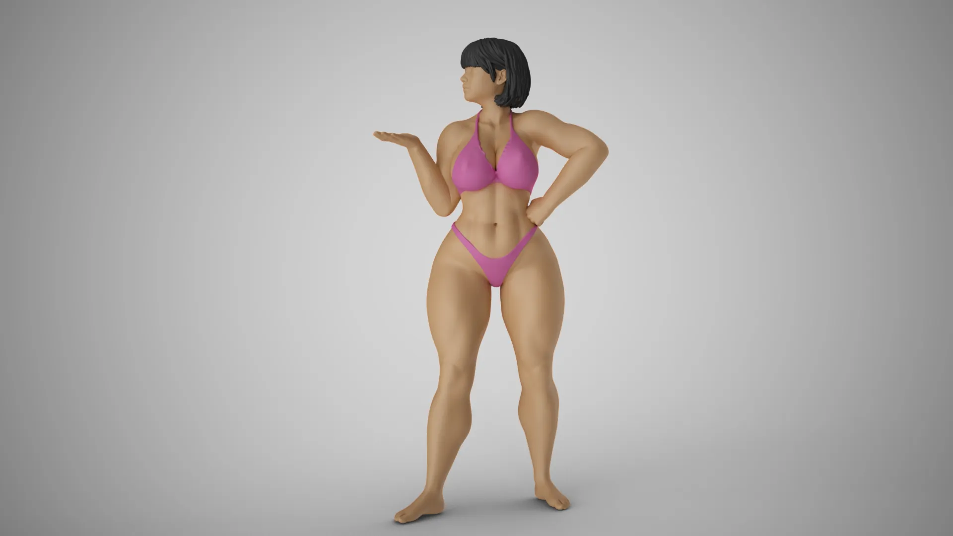 Girl Hand Asking 3D Print Model .c4d .max .obj .3ds .fbx .stl .blend 