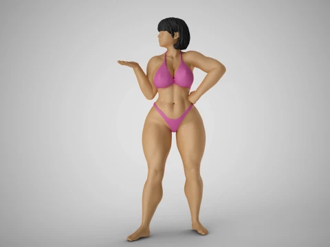 소녀 손으로 묻는 3D 프린트 모델