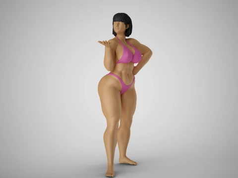 Girl Hand Asking 3D Print Model