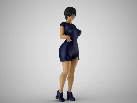 Negotiating Girl 3D Print Model