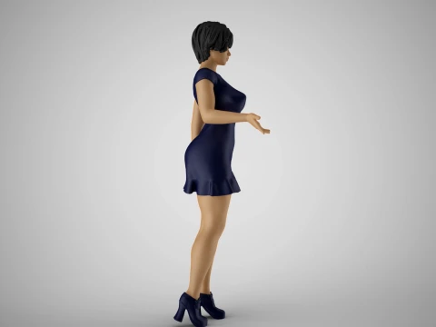Negotiating Girl 3D Print Model