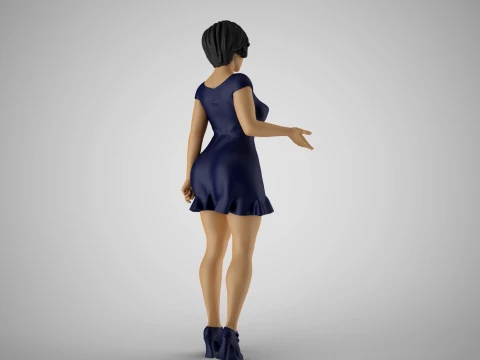 Negotiating Girl 3D Print Model