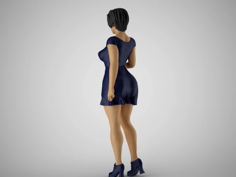 Negotiating Girl 3D Print Model