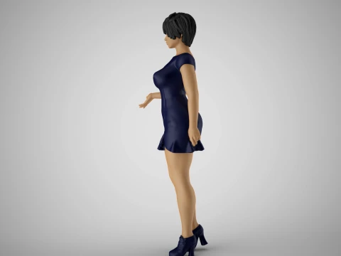 Negotiating Girl 3D Print Model