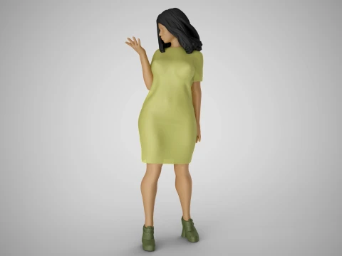 Negotiating Girl 2 3D Print Model
