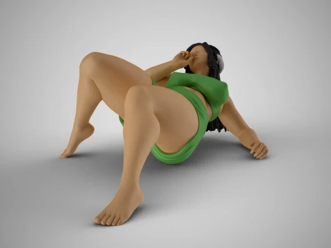 Mujer cayendo de espaldas Modelo de impresión 3D