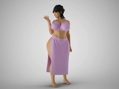 Fille tribale Modèles 3D en vedette