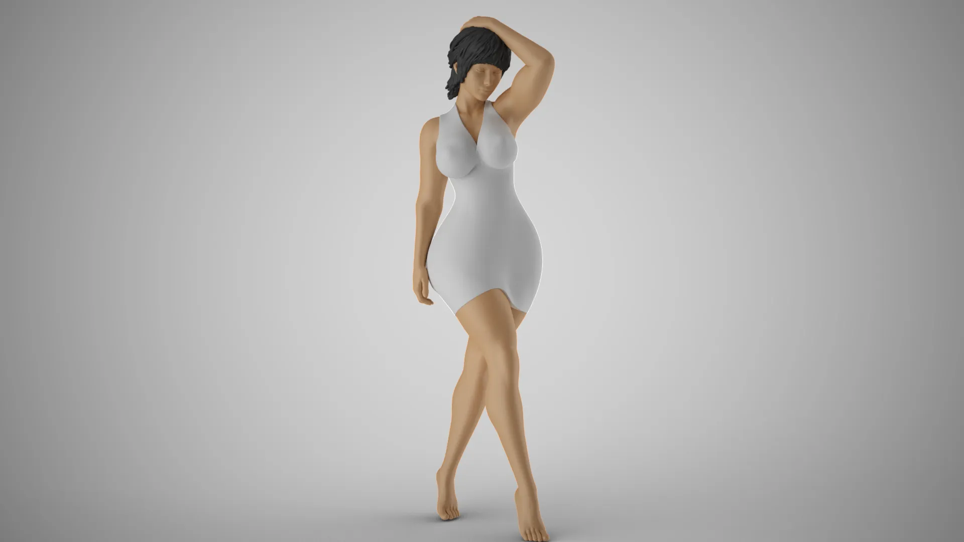 Geisha 3D Print Model .c4d .max .obj .3ds .fbx .stl .blend 