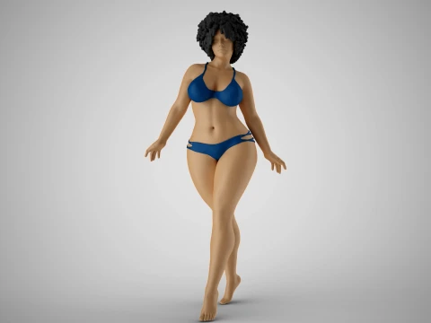 연단 소녀 3D 프린트 모델