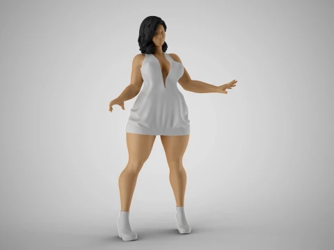 Action Girl 3D Print Model