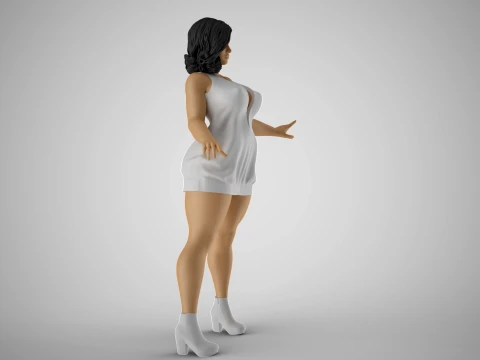Action Girl 3D Print Model