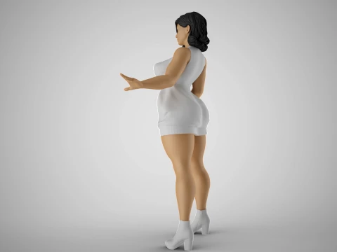 Action Girl 3D Print Model