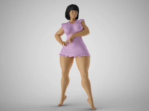 Stylish Standing Posture 3D Print Model