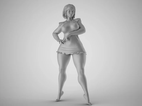 Stylish Standing Posture 3D Print Model