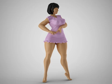 Stylish Standing Posture 3D Print Model