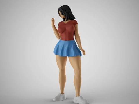 소녀 송별회 3D 프린트 모델