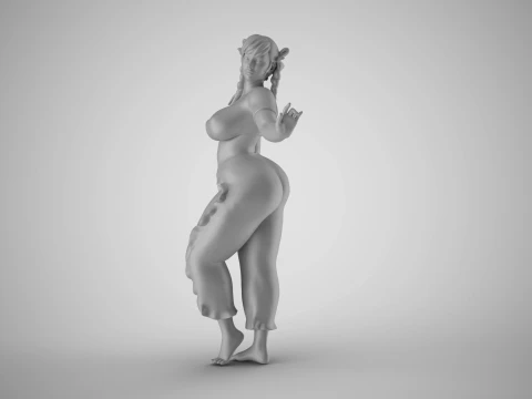 Coquettish Country Girl 3D Print Model