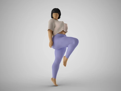 Overgewicht vrouw beenlift 3D printmodel