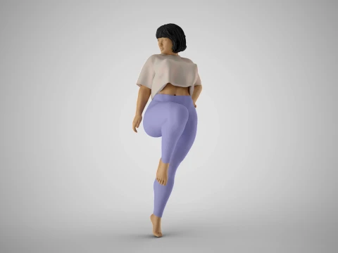 Overweight Woman Leg Lift 3D Print Model