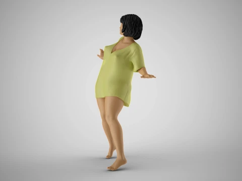 Startle Girl 3D Print Model